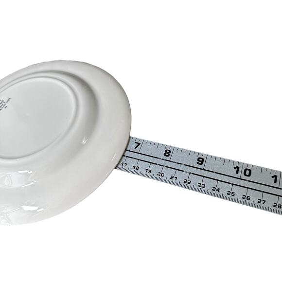 Spode Christmas Tree Bread Plates 6.5" White Green Trim Lot of 2 Round S3324S - Picture 6 of 6